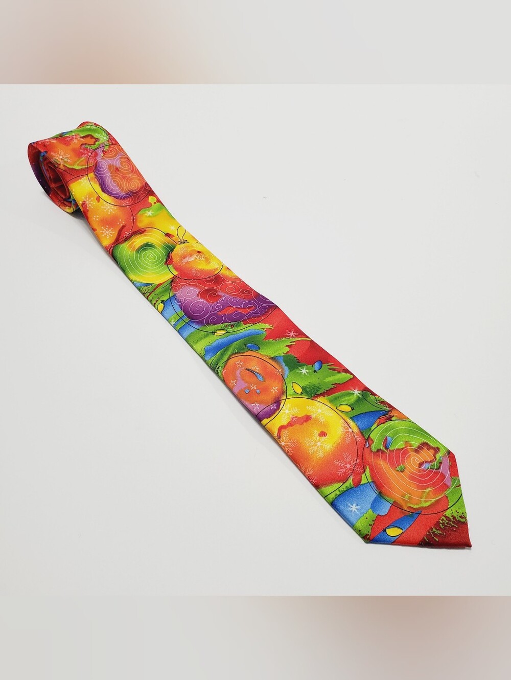J. Garcia Men's Neck Tie Multicolor Abstract Pattern Nature Morte Coll. 62